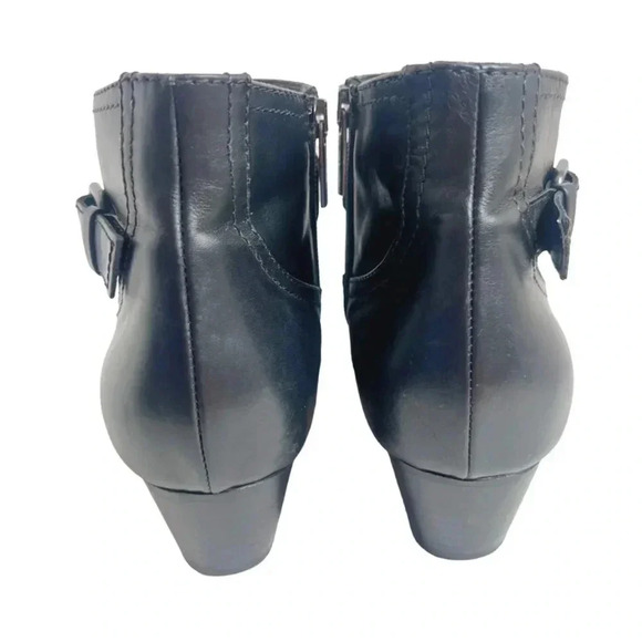 Aquatalia Fanny Boot Women's Black Leather Bootie Size 12 - Picture 3 of 10